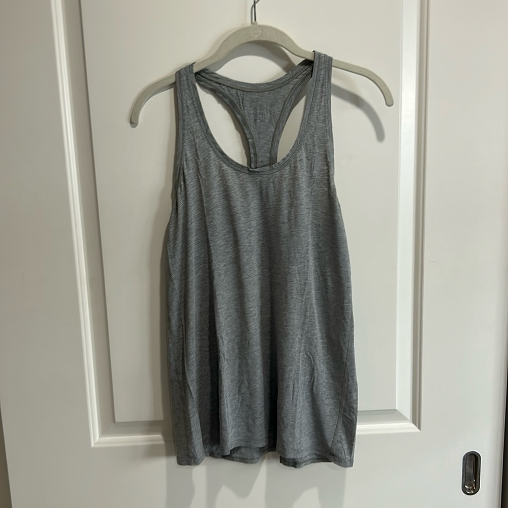 Gray Lulu Racerback Tank